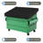 Heavy Duty Multipurpose Outdoor Dumpster Cover, Durable & UV Resistant Waterproof Trash Can Cover-41588374-41588375