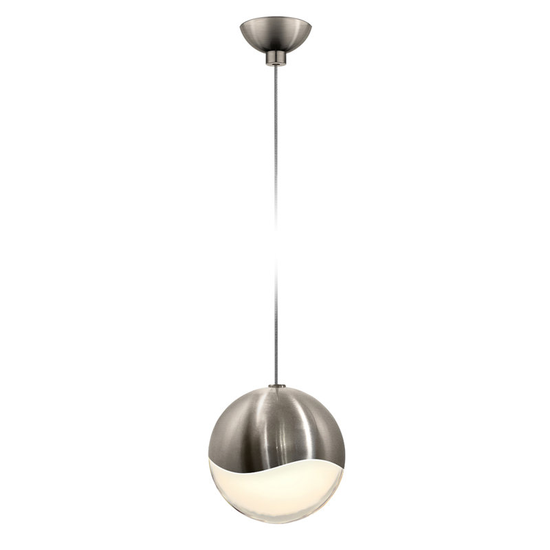 Grapes 1 - Light LED Pendant, 3.75" H x 3.75" W x 3.75" D, Satin Nickel