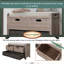 Banc de rangement avec panier amovible et 2 tiroirs-1564706415