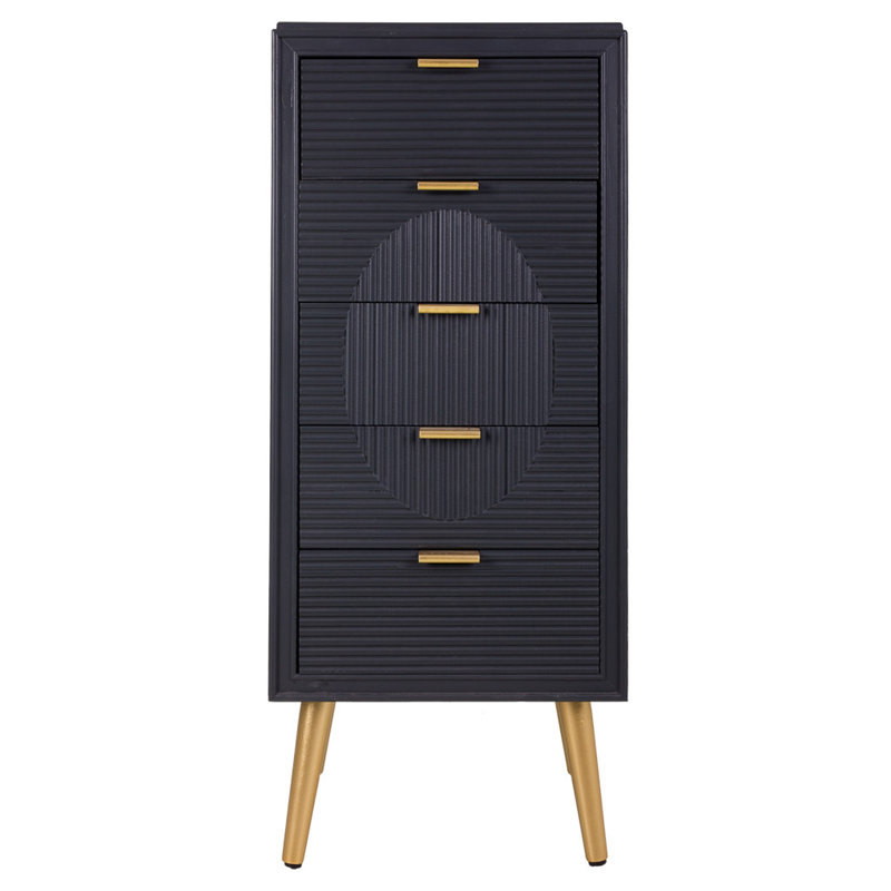 Schick 5 Drawer Bedside Table