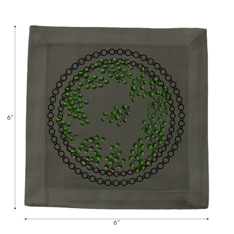 Square Napkins, Anthracite Green