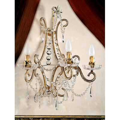 3 - Light Gold Candle Wall Light