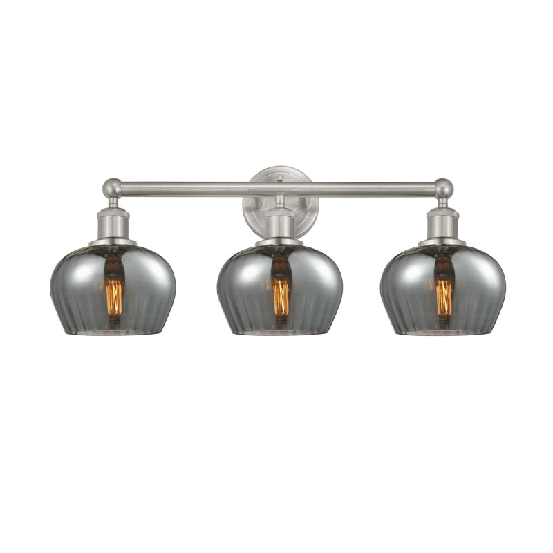 Noille 3 - Light Dimmable Vanity Light, Plated Smoke, Brushed Satin Nickel