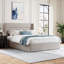 Structure de lit plateforme tapissier avec rangement relevable-187016810-187016811