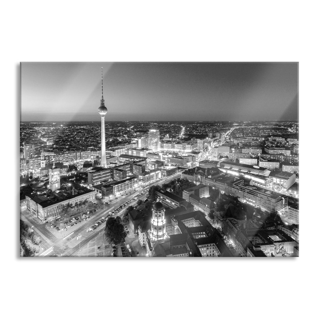 Glasbild Berlin City Panorama