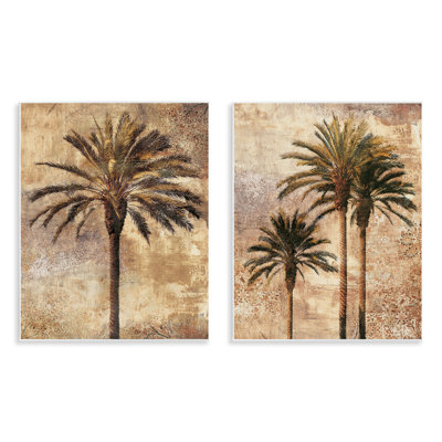  "Arching Palm Leaves", art mural sur bois par John Seba