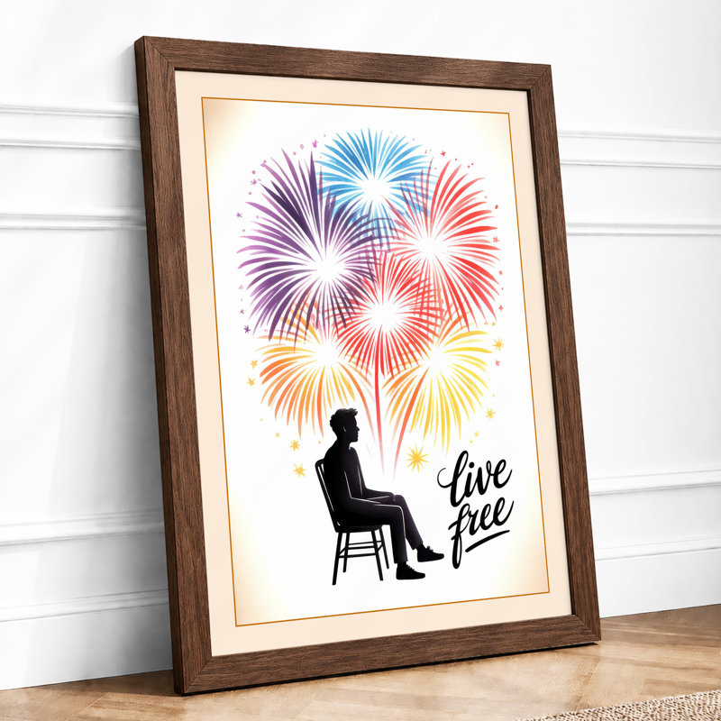 Live Free Modern - Framed Print, Walnut, A1 - 84.1 x 59.4 cm