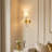 Battery Operated Dimmable Wall Sconces with Eelegant Fabric Shade and Remote (Set of 2)
