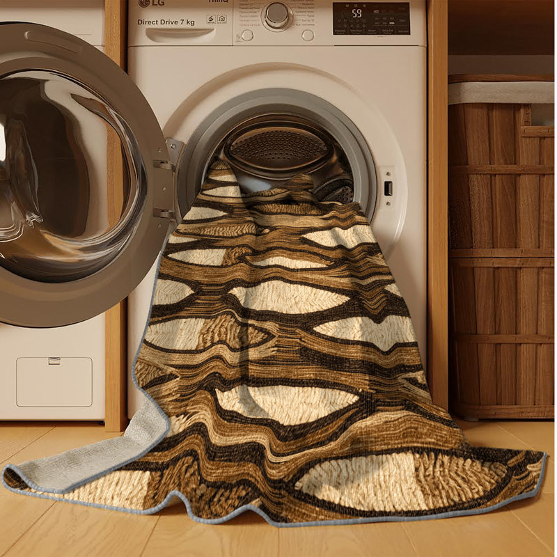  Tapis hawaïen lavable en calebasse, Rond 4 pi