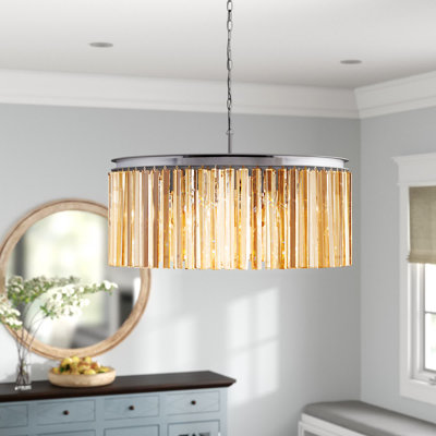 Lustre cylindrique unique à 8 lumières Yazmin