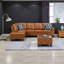 Canapé modulaire en L à 4 places avec rangement pour repose-pieds et porte-gobelets en L-1675490907