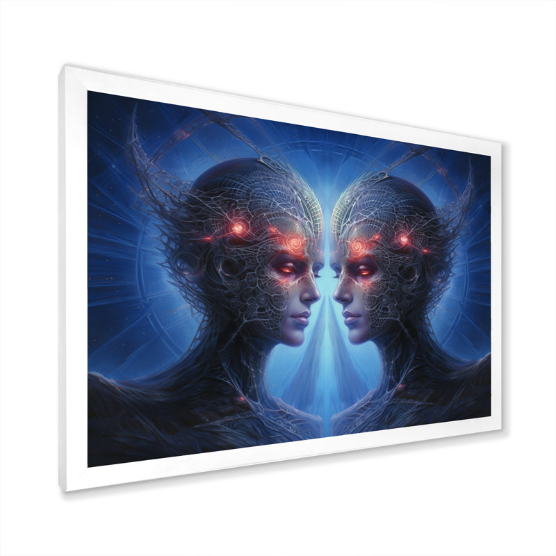 «Clairvoyant Connection», impression sur toile, H 12 po x l 20 po x P 1 po, Cadre simple blanc