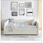 Grand lit beige avec rangement intégré et support ergonomique, parfait pour le confort moderne et l'organisation-505851578-505851577