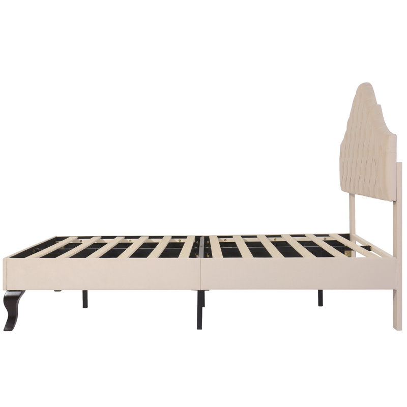 Bed, Beige, Double (4'6)