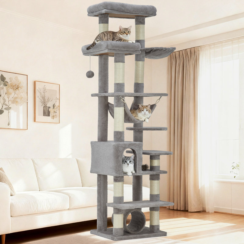 188cm H Cat Tree, Grey