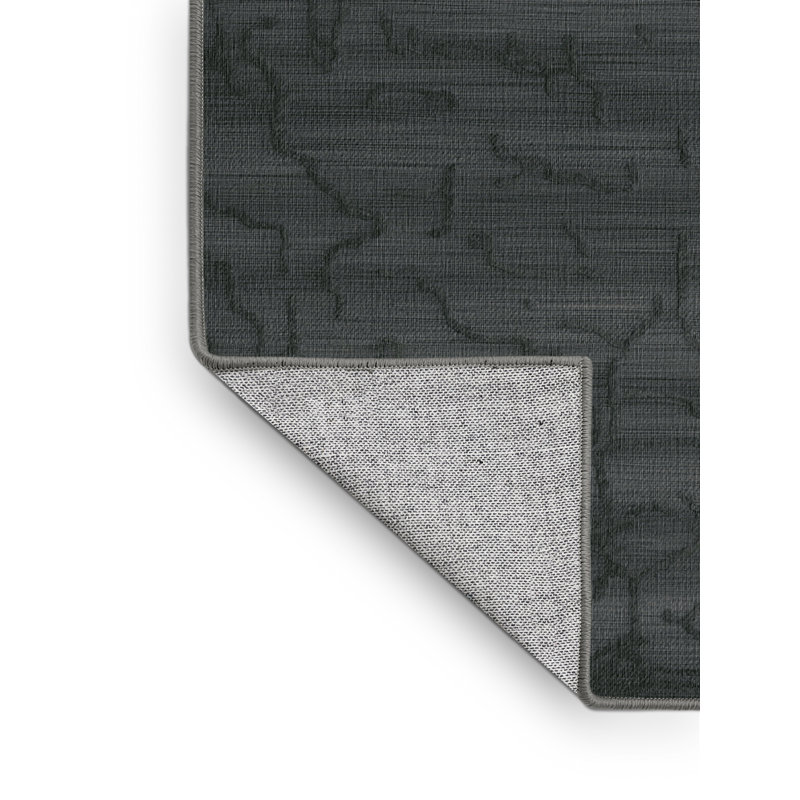 Tapis abstrait gris lavable à la machine, Rectangle de 5 pi x 8 pi