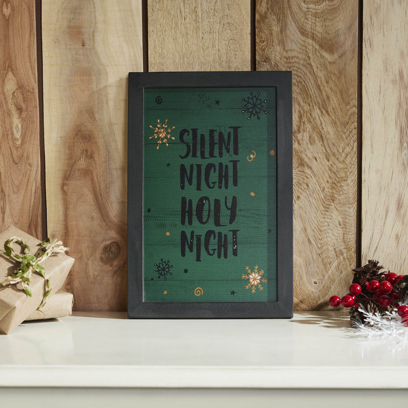 Enseigne festive encadrée 12x8