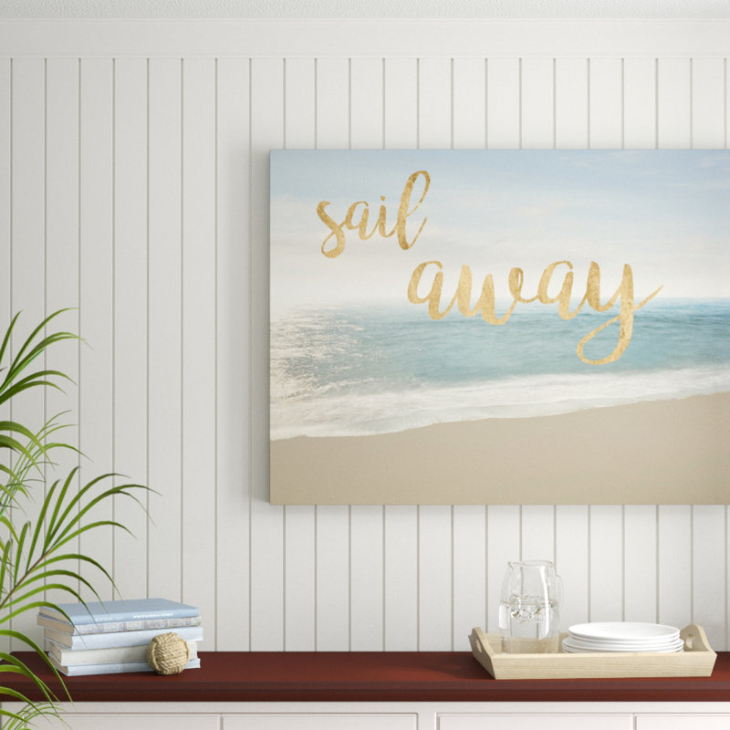 " Beach Sail Away " by James Mcloughlin, 18" H x 24" W x 2" D