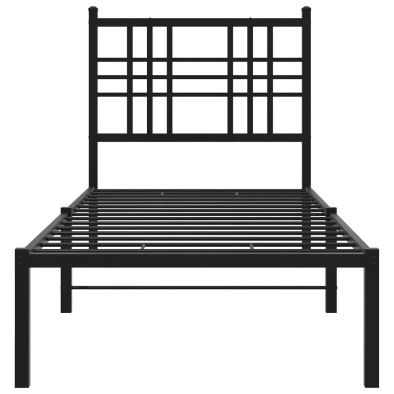 Obasi Metal Bed, Small Single (2'6), Black