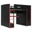 Lit mezzanine avec bureau Winora, structure en bois durable et éclairage RVB-1383513785