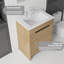 Meuble-lavabo autoportant de 30 po avec lavabo, tiroir en céramique, contreplaqué, chêne-705553560-705553561