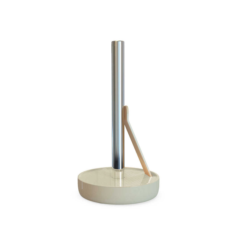 Porte-essuie-tout autoportant en aluminium, Beige