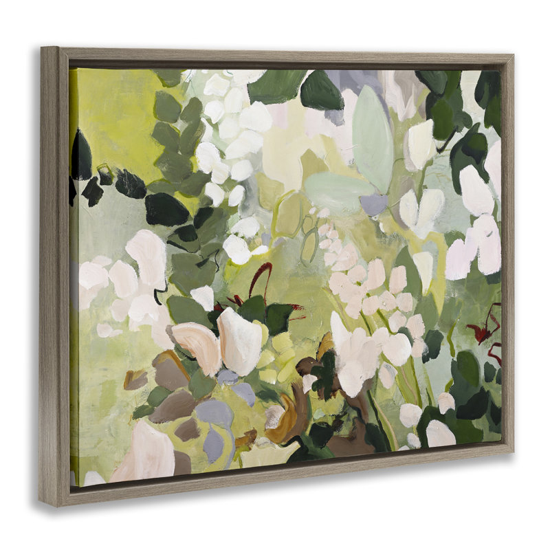  Art mural moderne sur toile flottante, "Modern Botanical Impressions" par Design Fabrikken, Cadre flottant orme Montalcino