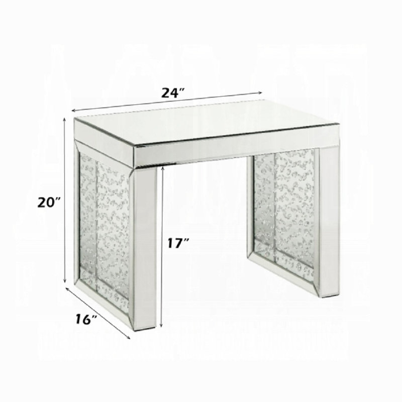 Nysa Accent Table, 20" H x 24" W x 16" D