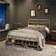 Metal Bed Frame with Vintage Headboard-76039927-92523741
