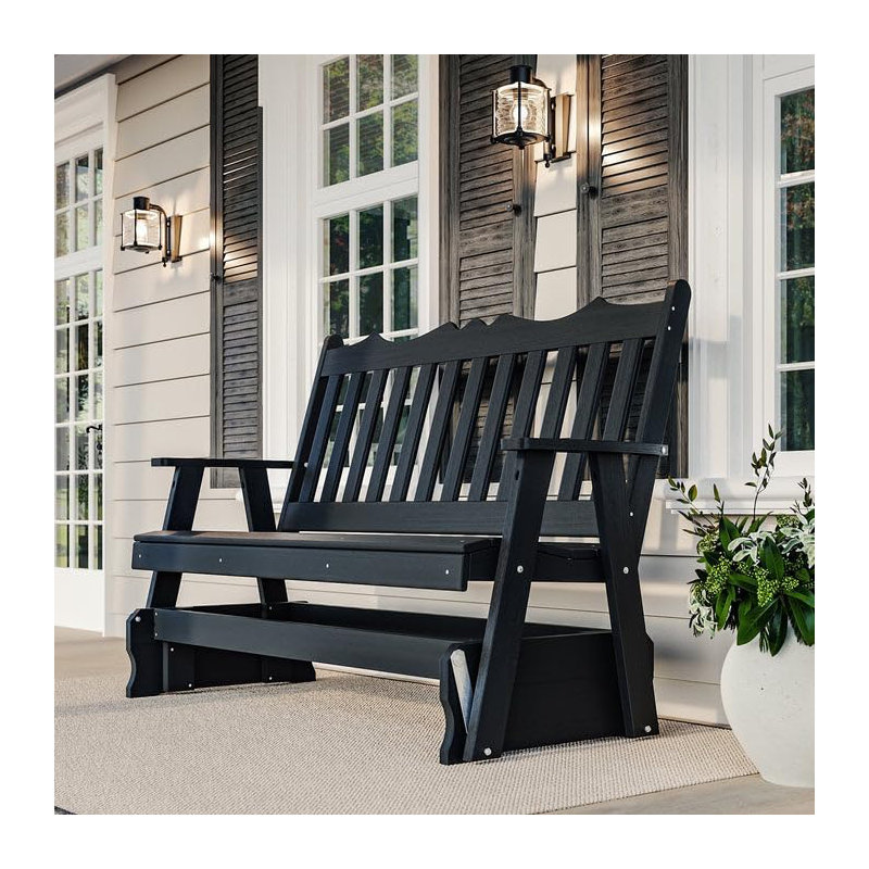 4 Foot York Recycled Plastic Porch Glider, Aruba
