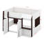 Lit mezzanine double avec maisonnette et rangement-1945068597