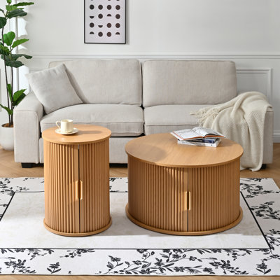 Ensemble de 2 tables basses rondes