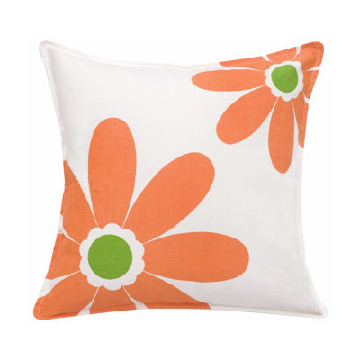  Daisy Cotton Canvas Throw Pillow