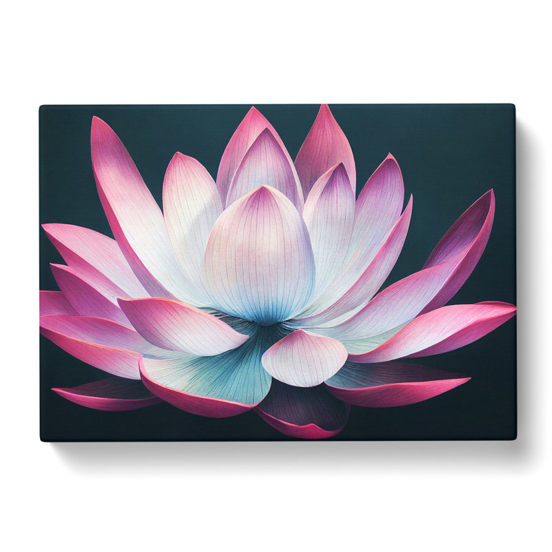 Excellent Lotus Flower - Wrapped Canvas