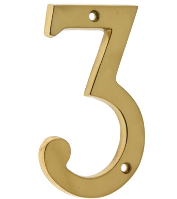 4'' H Brass House Number