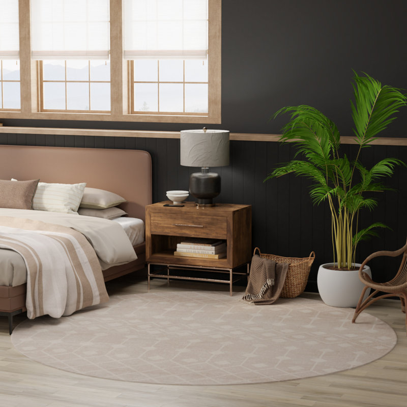 Julicia Geometric Indoor Rug, Round 8'