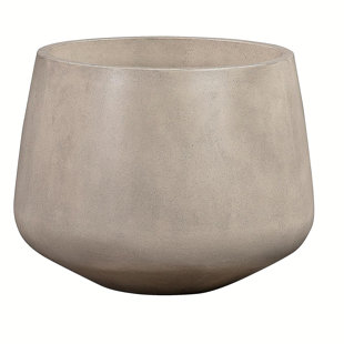 Pot rond rond en béton blanc pour l'intérieur ou l'extérieur