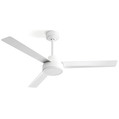 52" Ceiling Fan Without Light, 3 Abs Blades Farmhouse Ceiling Fan With Remote Control 6-Speed Reversible Dc Motor For Living Room Bedroom Kitchen