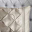 Édredon 7 pièces très grand taupe - magnifique broderie 1 édredon, 2 taies décoratives, 3 coussins, jupe de lit plissée - rembourrage d'apparence élégante inclus lavable-119384988-119384989
