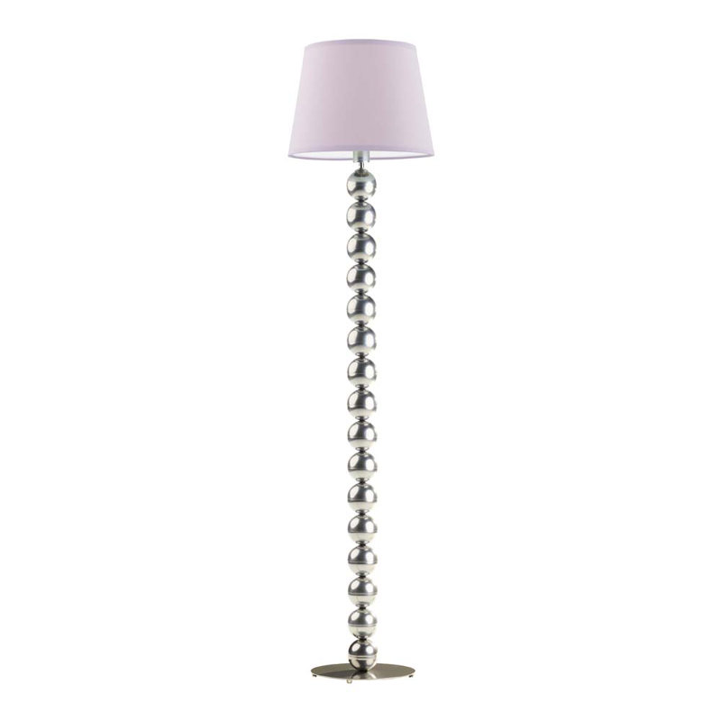 Ayanami 166 H cm Traditional Floor Lamp, Light Violet, Silver