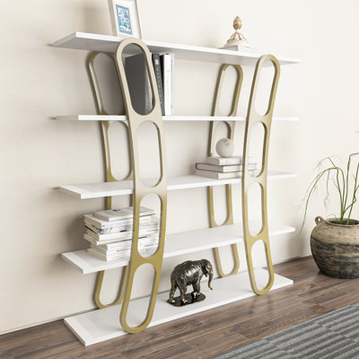 ADAR BOOKCASE BLACK AND GOLD by Mercer41