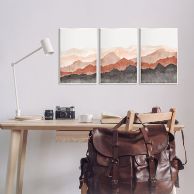 «Southwestern Crags Mountain Peaks» par JJ Design House LLC - 3 pièces, impression
