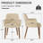 Upholstered Solid Wood Dining Chair Side Chair With Armrests-1538394535
