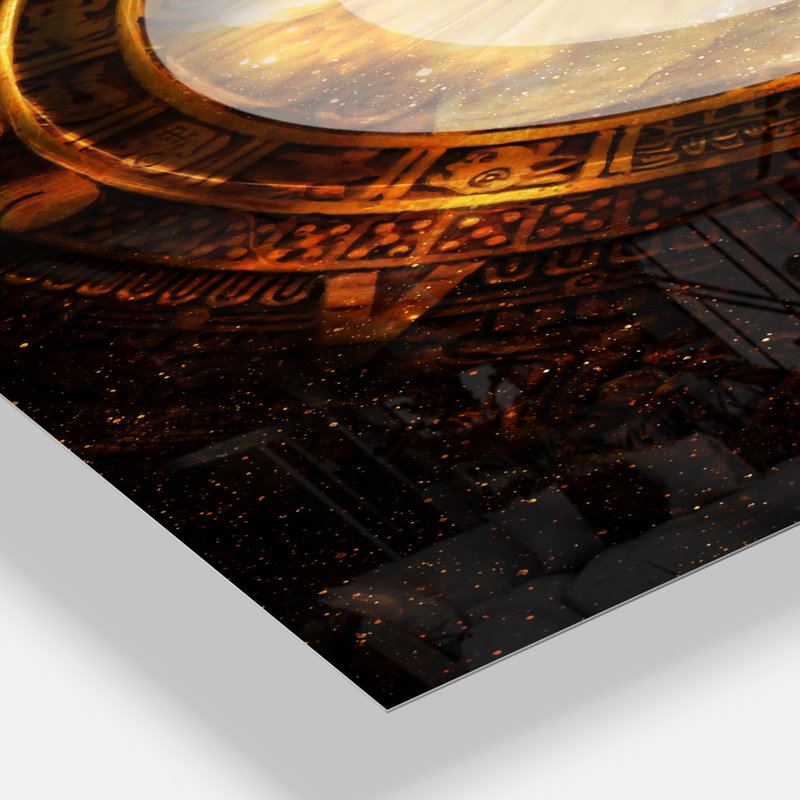 Ancient Mayan Calendar Collage - Modern wall clock, 32" H x 24" W x 1" D