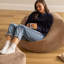 icon Kingston Cord Adults Bean Bag Chair and Pouffe, Ready Filled Beanbag and Footstool Navy Blue-125475891