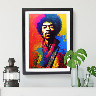 Naresh Jimi Hendrix Painting Abstract - Picture Frame Print