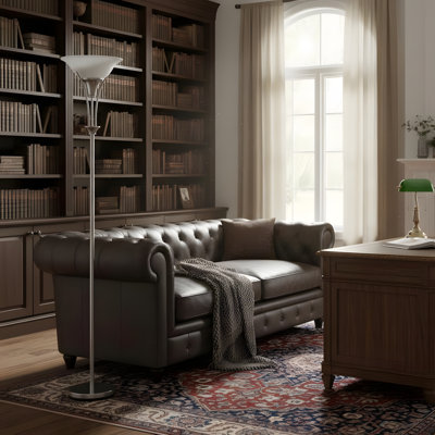 Lampe sur pied en acier satiné Jessara