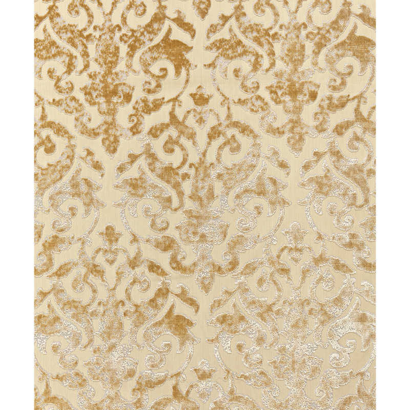 Tissu en velours de soie Jardin Venezia, Champagne