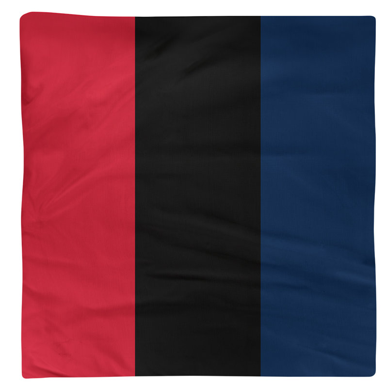 Serviette pour dîner de hockey Washington, 22 po x 22 po, Rouge / noir / bleu, Sergé de coton