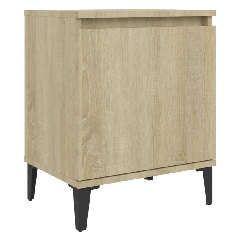 40cm W Manufactured Wood Bedside Table, Sonoma Oak, No
